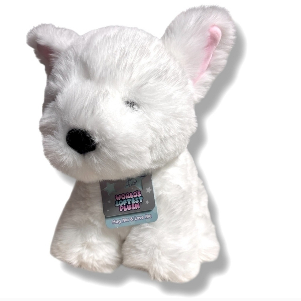 WORLDS SOFTEST PLUSH 9” White Dog West Highland Terrier NWT